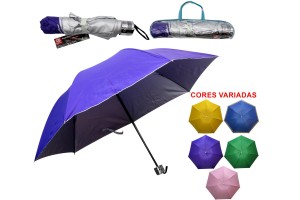 GUARDA CHUVA MANUAL C/ BOLSA 7 VARETAS 24 CM