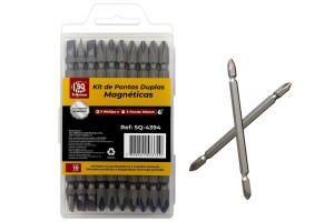 SQ4394 KIT 10 DE PONTAS DUPLAS MAGNETICAS PH2X110MM