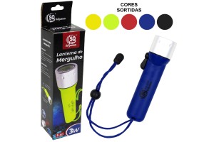 SQ3390 LANTERNA A PILHA P/ MERGULHO 3 WATTS