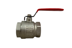 Válvula Esfera Água Alavanca Vermelha Fêmea 1.1/2