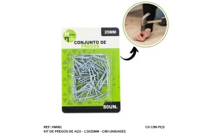 HM661 CONJUNTO PREGOS 1.5 X 25MM 80PCS