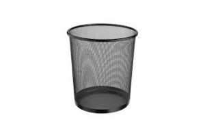 CESTO LIXO REDONDO TELA PRETA 24 CM 8704
