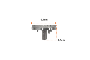 Queimador Sorvete Esmaltec Jade Dentado Pequeno 5 pinos