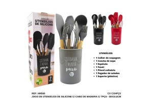 HM560 JOGO DE COZINHA SILICONE 7 PECAS