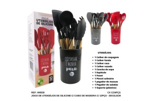 HM559 JOGO DE COZINHA DE SILICONE 12 PECAS