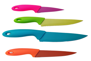 Jogo de facas colorida com 04 peças