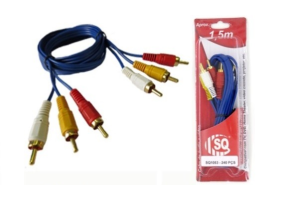 SQ1053 CABO AUDIO E VIDEO AZUL 1 LINHA