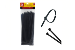 SQ3692 ABRACADEIRA PRETA 4,8 X 250 MM (100 PCS)
