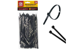 SQ3449 ABRACADEIRA PRETA 3,6 X 150 MM (100 PCS)