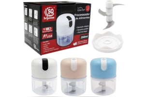 Processador de Alimentos 250 ML RECARREGAVEL