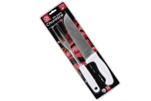 Kit Churrasco 2 Peças Faca e Garfo 8