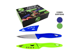 HM21 KIT 24 FACA LEGUMES C/ BAINHA 3 POL