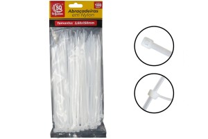 SQ4385 ABRACADEIRA BRANCA 3,6 X 150 MM (100 PCS)