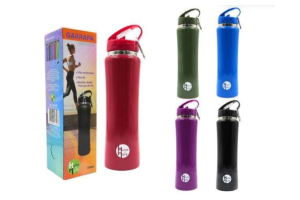 HM380 GARRAFA ISOTERMICA COM CHAVEIRO INOX 500ML