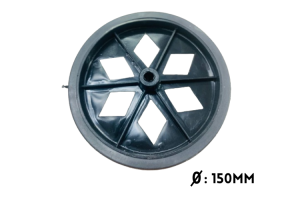 RODA CARRINHO FEIRA PRETA 06 FUROS (LOSANGO)